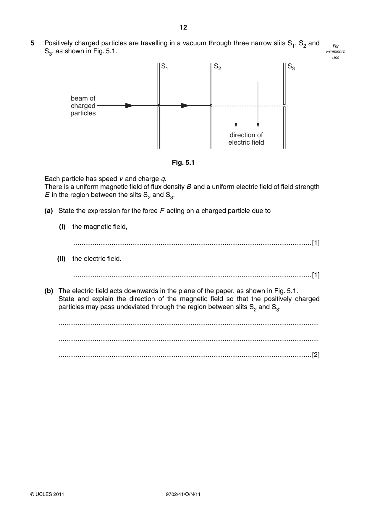 Cambridge A Level Physics 9702 2011 Oct/Nov Paper 4 · Variant 1 question paper, page 12 of 24