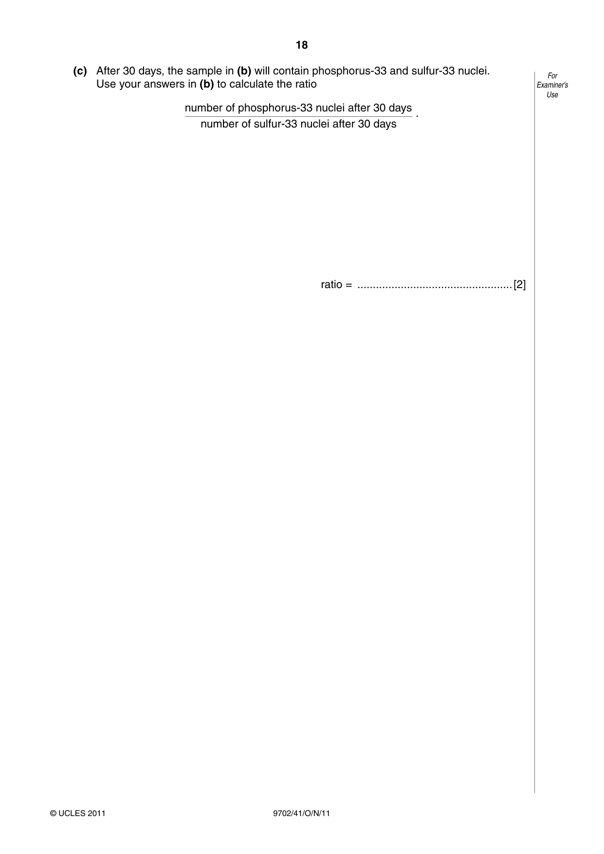 Cambridge A Level Physics 9702 2011 Oct/Nov Paper 4 · Variant 1 question paper, page 18 of 24