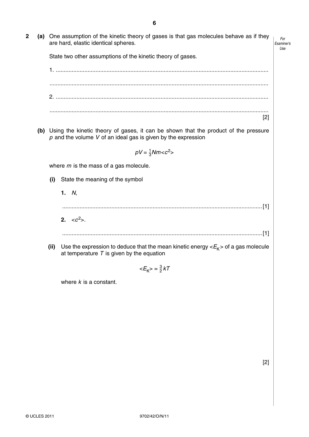 Cambridge A Level Physics 9702 2011 Oct/Nov Paper 4 · Variant 2 question paper, page 6 of 24