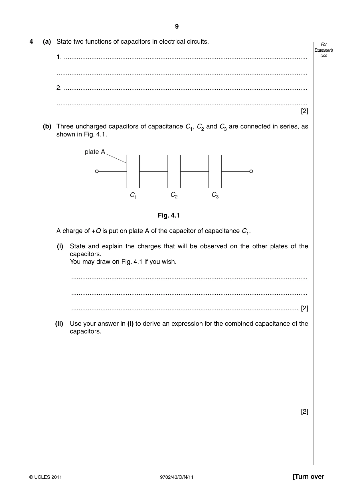 Cambridge A Level Physics 9702 2011 Oct/Nov Paper 4 · Variant 3 question paper, page 9 of 24
