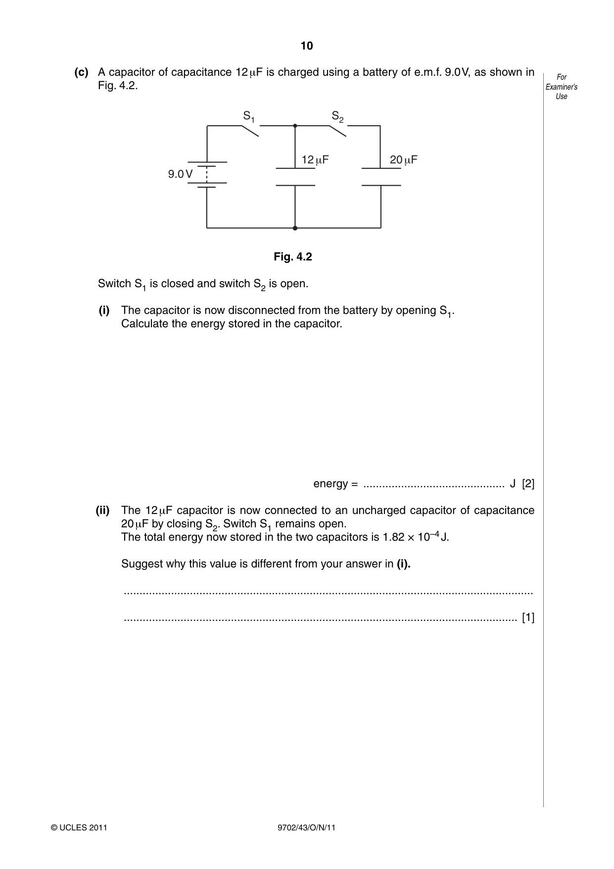 Cambridge A Level Physics 9702 2011 Oct/Nov Paper 4 · Variant 3 question paper, page 10 of 24