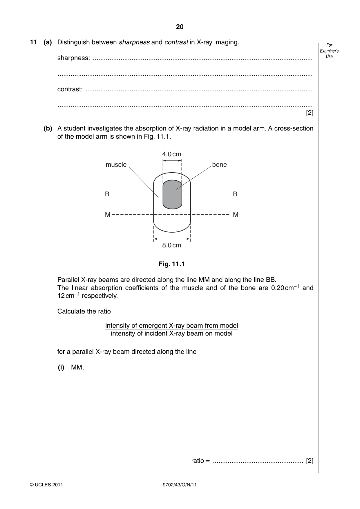Cambridge A Level Physics 9702 2011 Oct/Nov Paper 4 · Variant 3 question paper, page 20 of 24