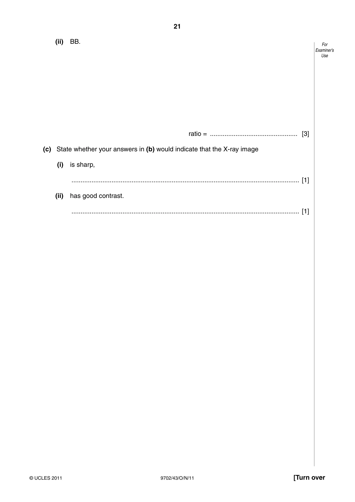 Cambridge A Level Physics 9702 2011 Oct/Nov Paper 4 · Variant 3 question paper, page 21 of 24