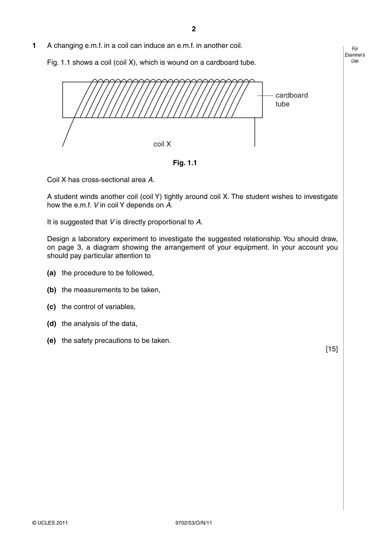 Cambridge A Level Physics 9702 2011 Oct/Nov Paper 5 · Variant 3 question paper, page 2 of 8