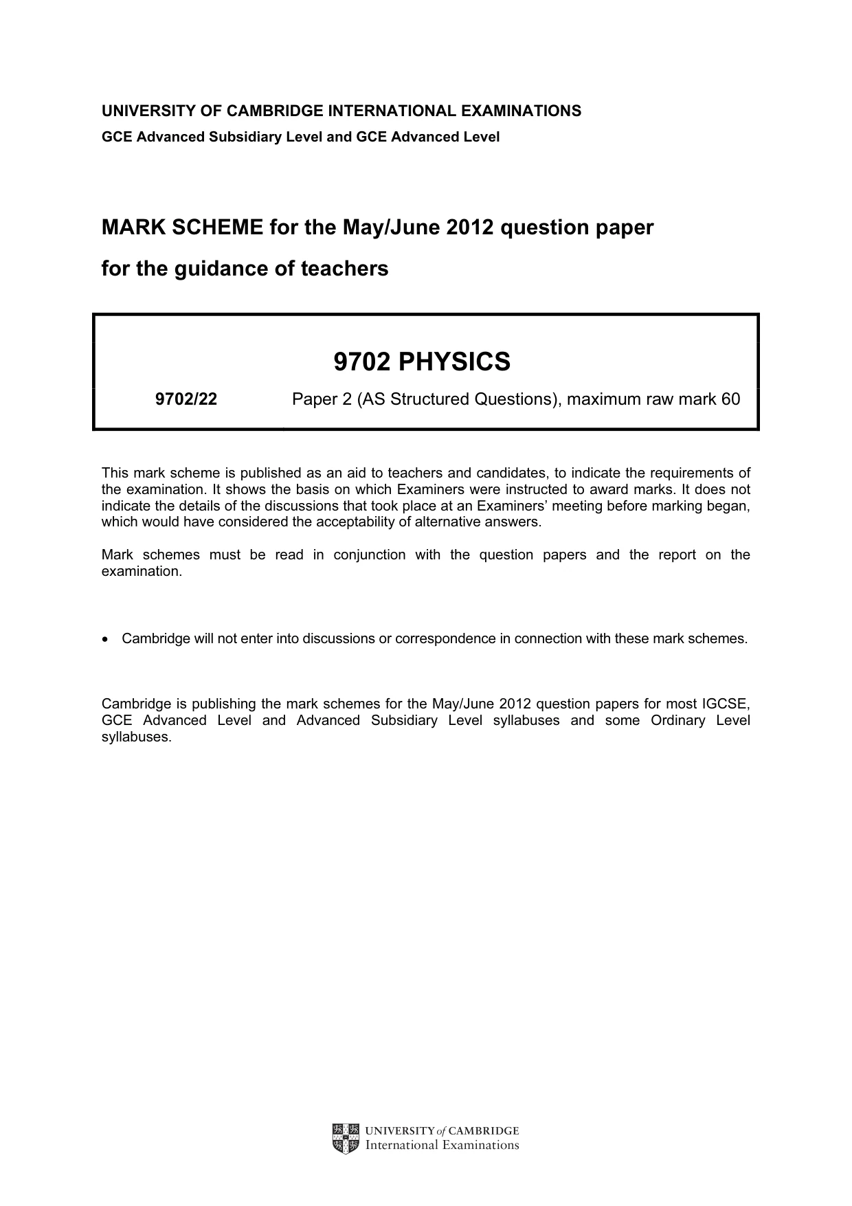 Mark scheme, page 1 of 4