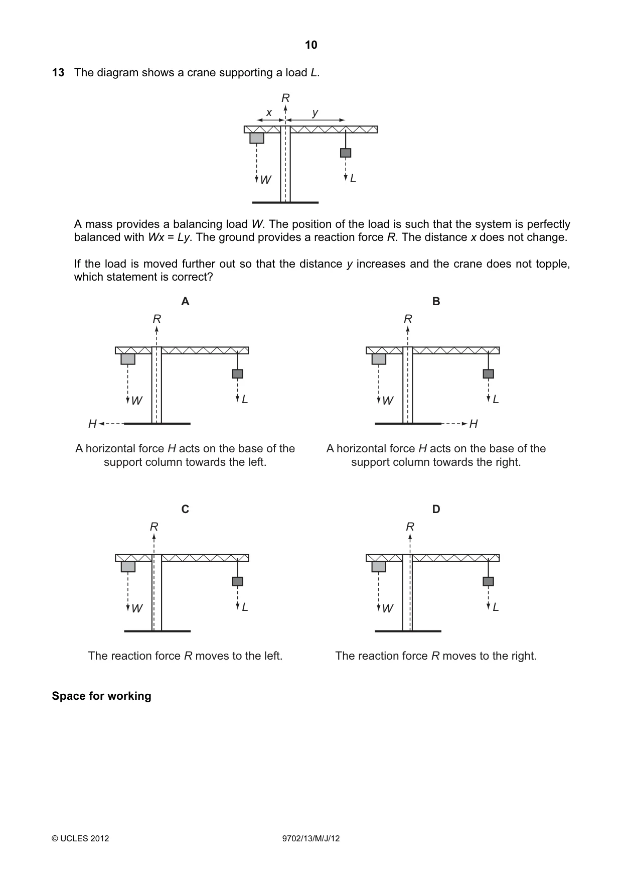 Cambridge A Level Physics 9702 2012 May/June Paper 1 · Variant 3 question paper, page 10 of 24