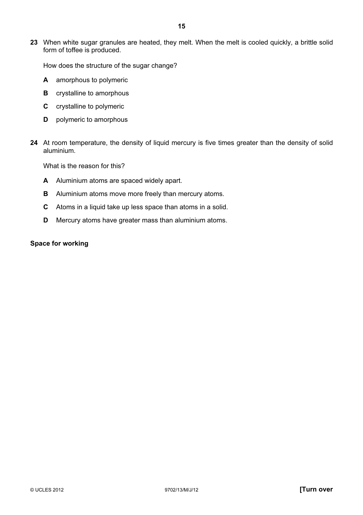 Cambridge A Level Physics 9702 2012 May/June Paper 1 · Variant 3 question paper, page 15 of 24