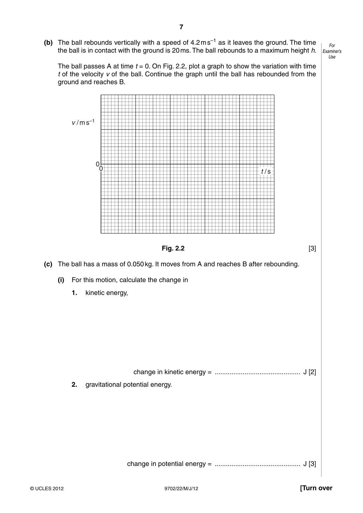 Cambridge A Level Physics 9702 2012 May/June Paper 2 · Variant 2 question paper, page 7 of 16