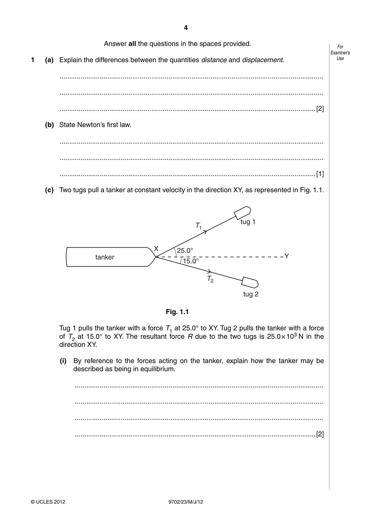 Cambridge A Level Physics 9702 2012 May/June Paper 2 · Variant 3 question paper, page 4 of 16