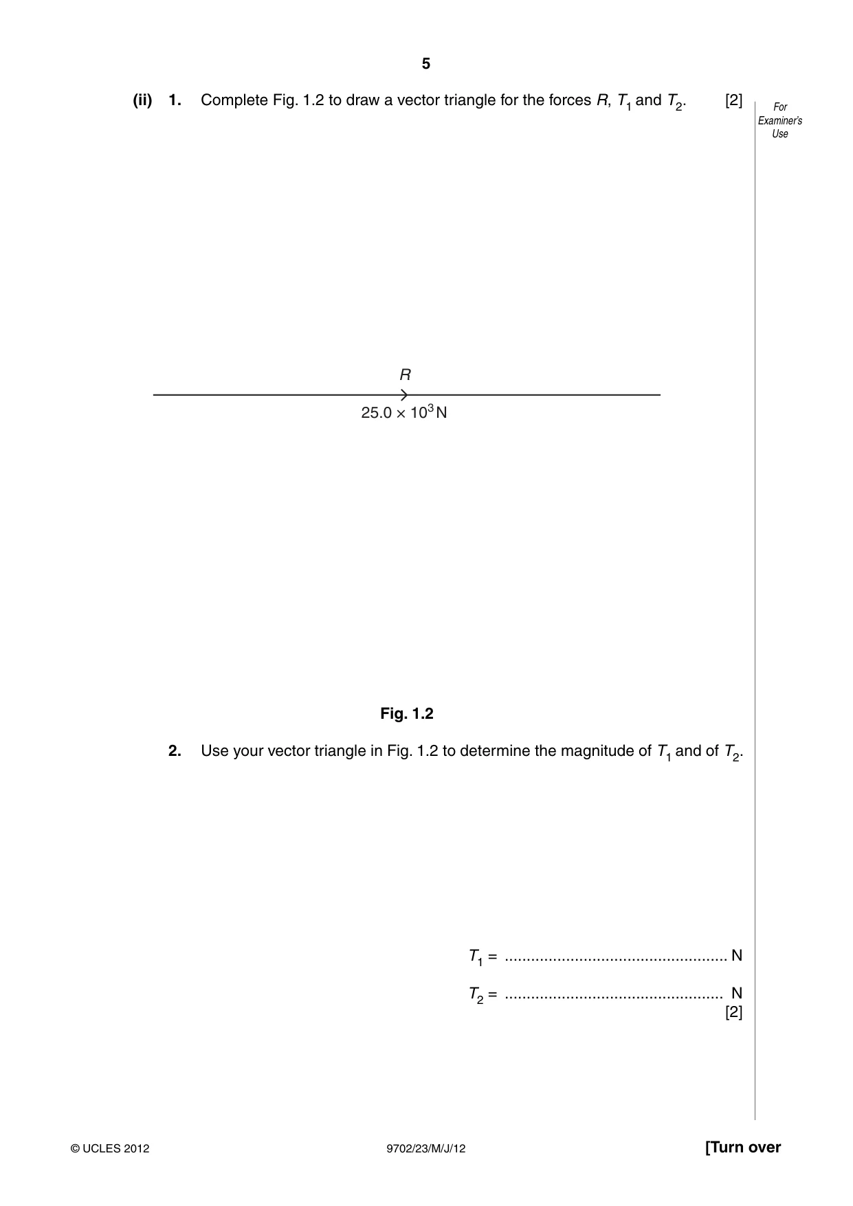 Cambridge A Level Physics 9702 2012 May/June Paper 2 · Variant 3 question paper, page 5 of 16