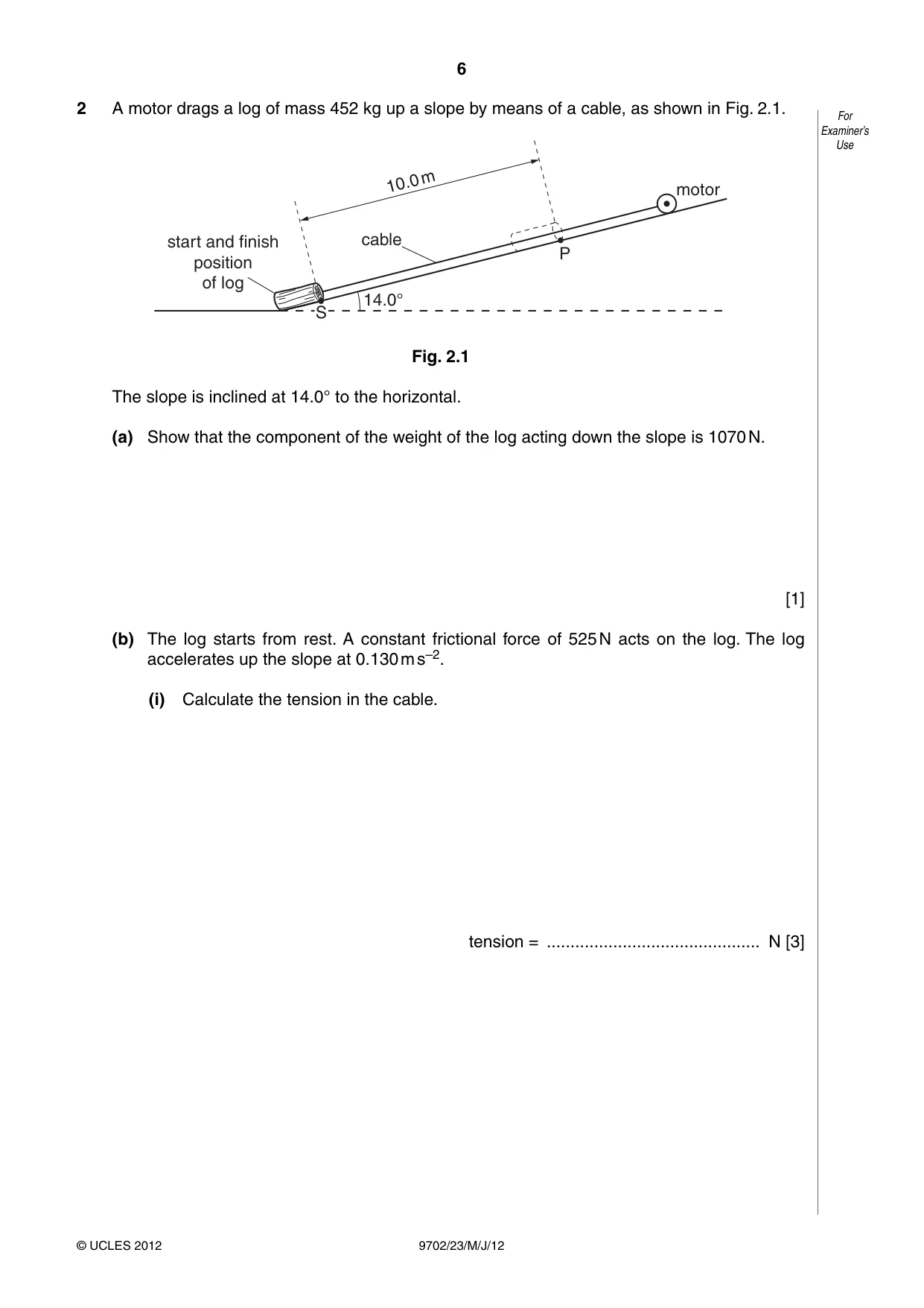 Cambridge A Level Physics 9702 2012 May/June Paper 2 · Variant 3 question paper, page 6 of 16