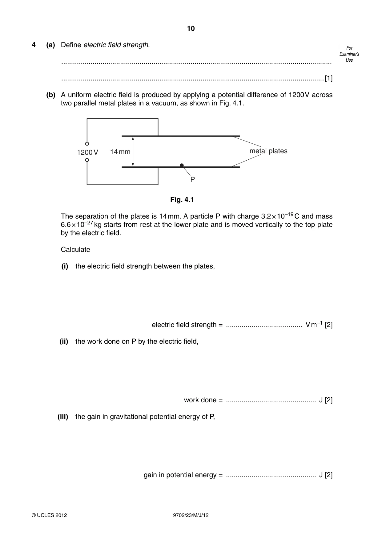 Cambridge A Level Physics 9702 2012 May/June Paper 2 · Variant 3 question paper, page 10 of 16