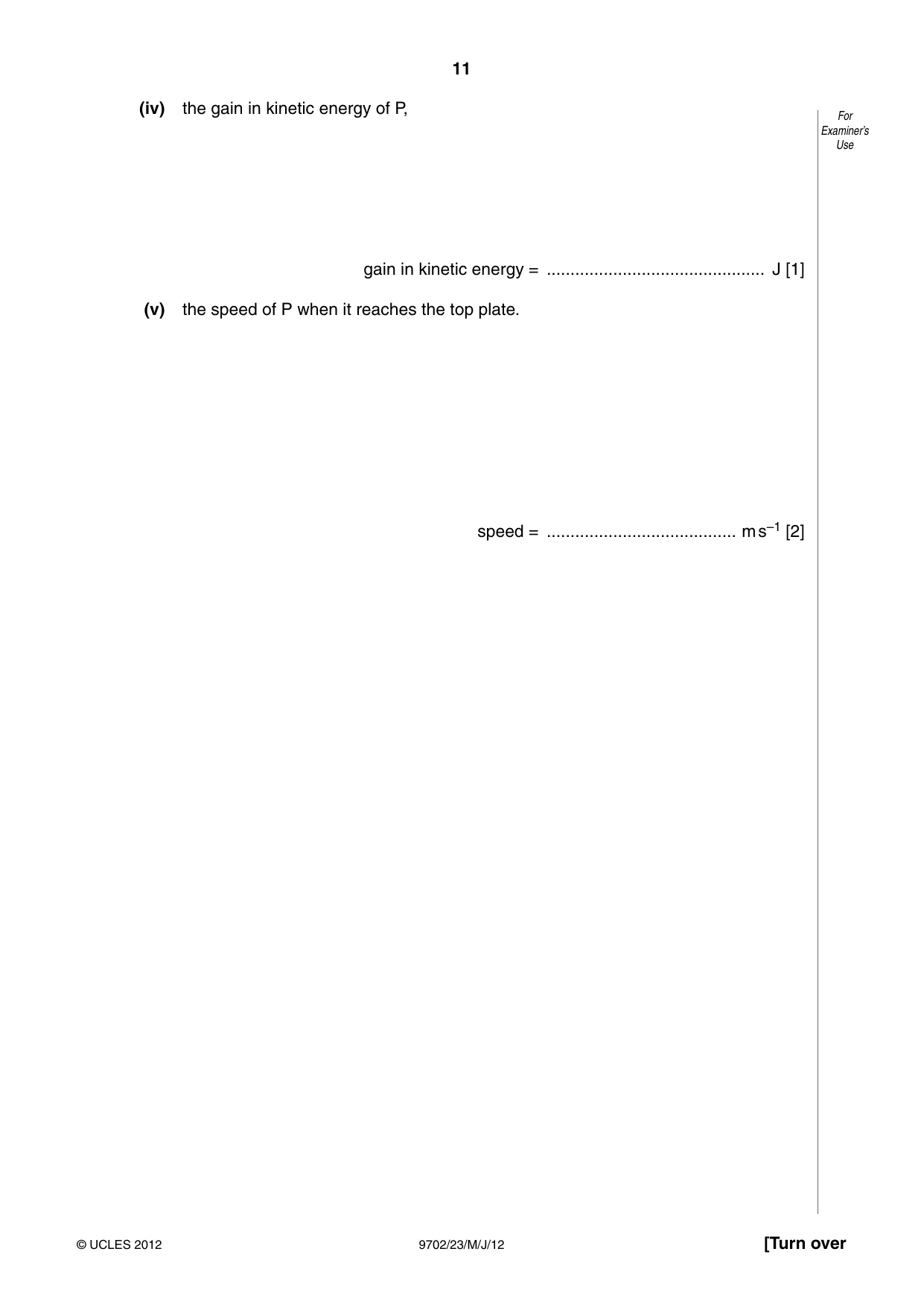 Cambridge A Level Physics 9702 2012 May/June Paper 2 · Variant 3 question paper, page 11 of 16