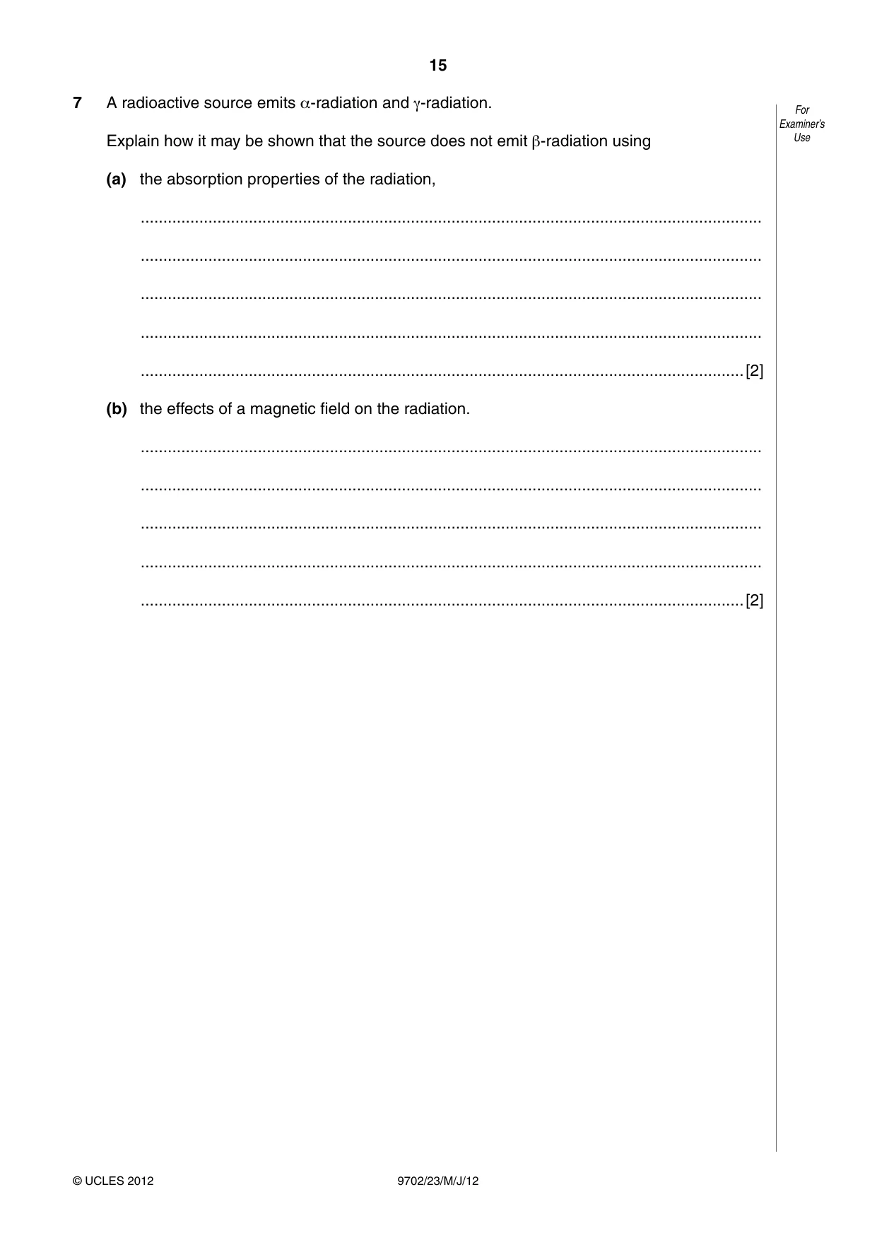 Cambridge A Level Physics 9702 2012 May/June Paper 2 · Variant 3 question paper, page 15 of 16