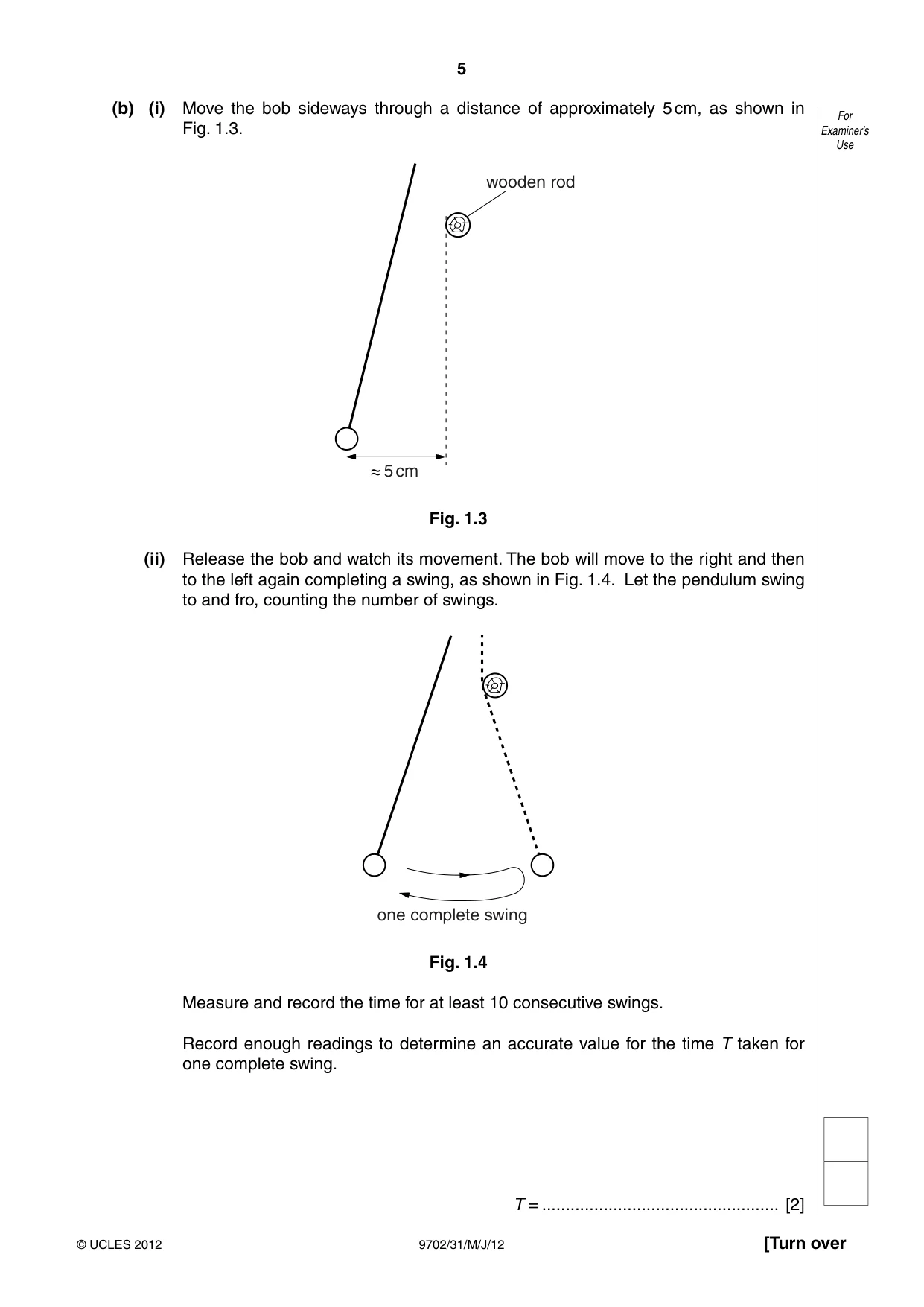 Cambridge A Level Physics 9702 2012 May/June Paper 3 · Variant 1 question paper, page 5 of 12