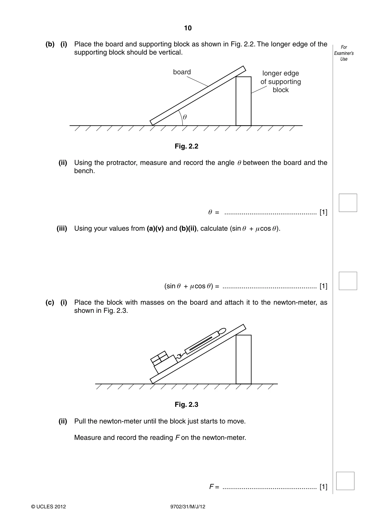 Cambridge A Level Physics 9702 2012 May/June Paper 3 · Variant 1 question paper, page 10 of 12