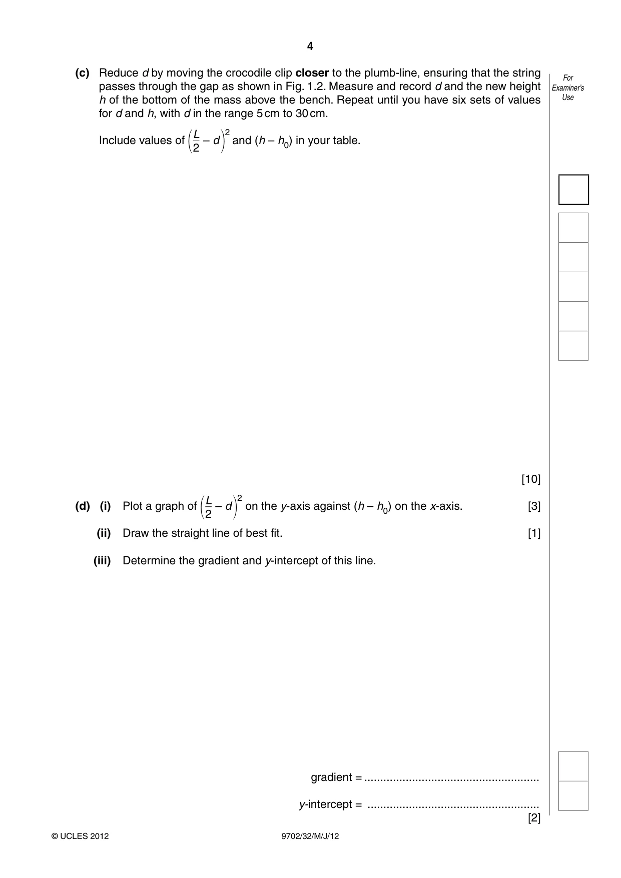Cambridge A Level Physics 9702 2012 May/June Paper 3 · Variant 2 question paper, page 4 of 12
