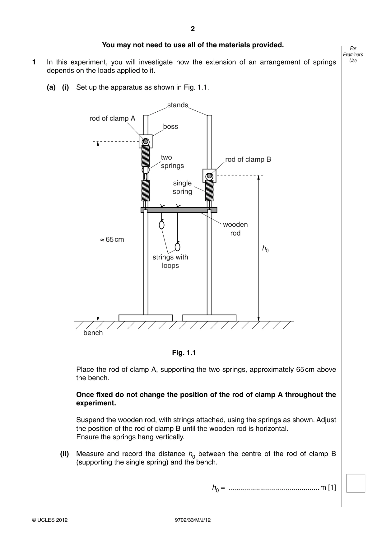 Cambridge A Level Physics 9702 2012 May/June Paper 3 · Variant 3 question paper, page 2 of 12