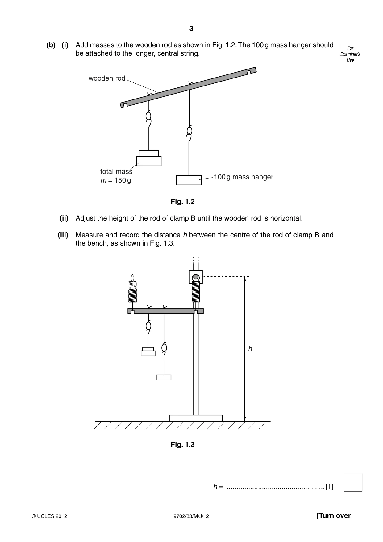 Cambridge A Level Physics 9702 2012 May/June Paper 3 · Variant 3 question paper, page 3 of 12