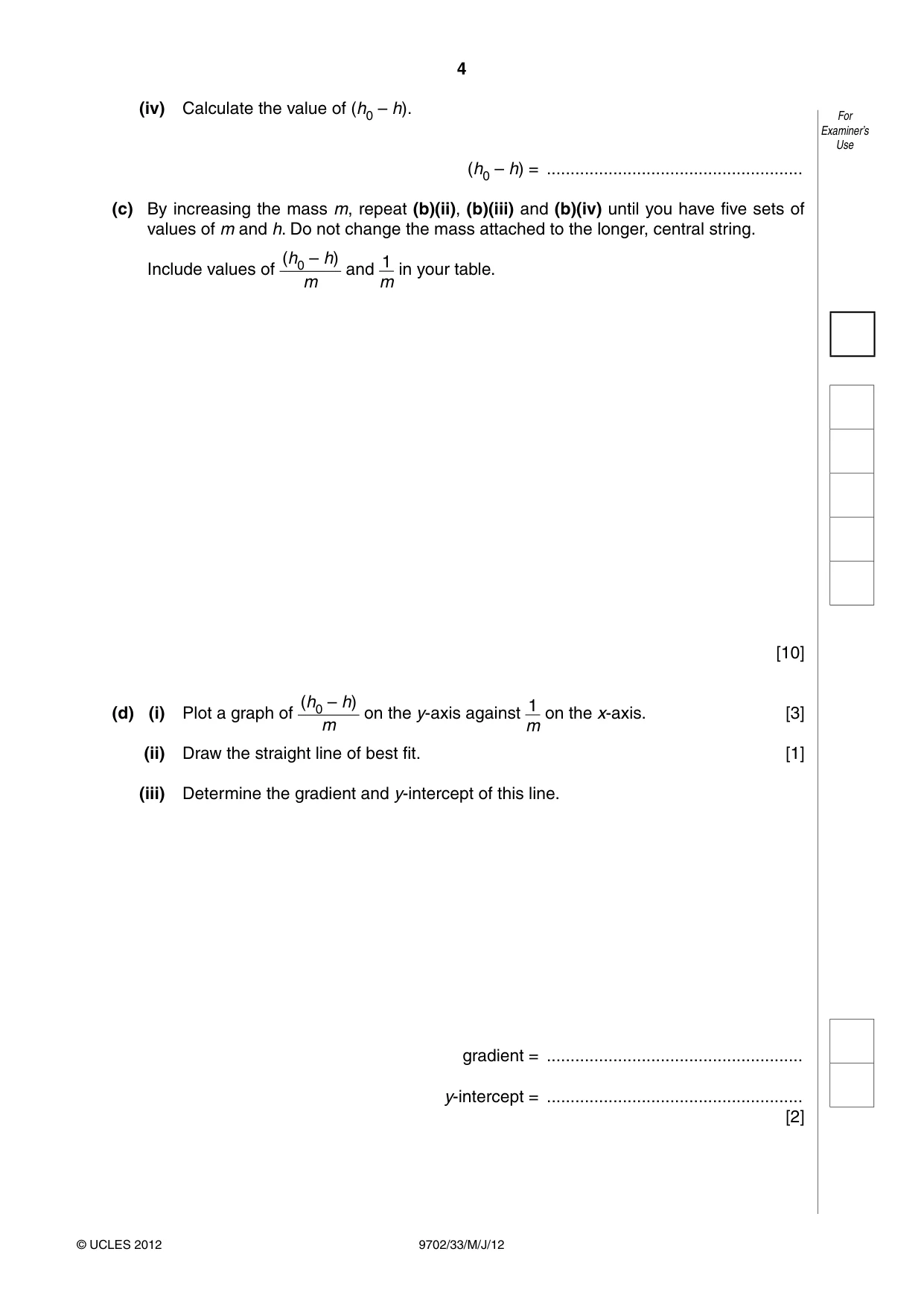 Cambridge A Level Physics 9702 2012 May/June Paper 3 · Variant 3 question paper, page 4 of 12