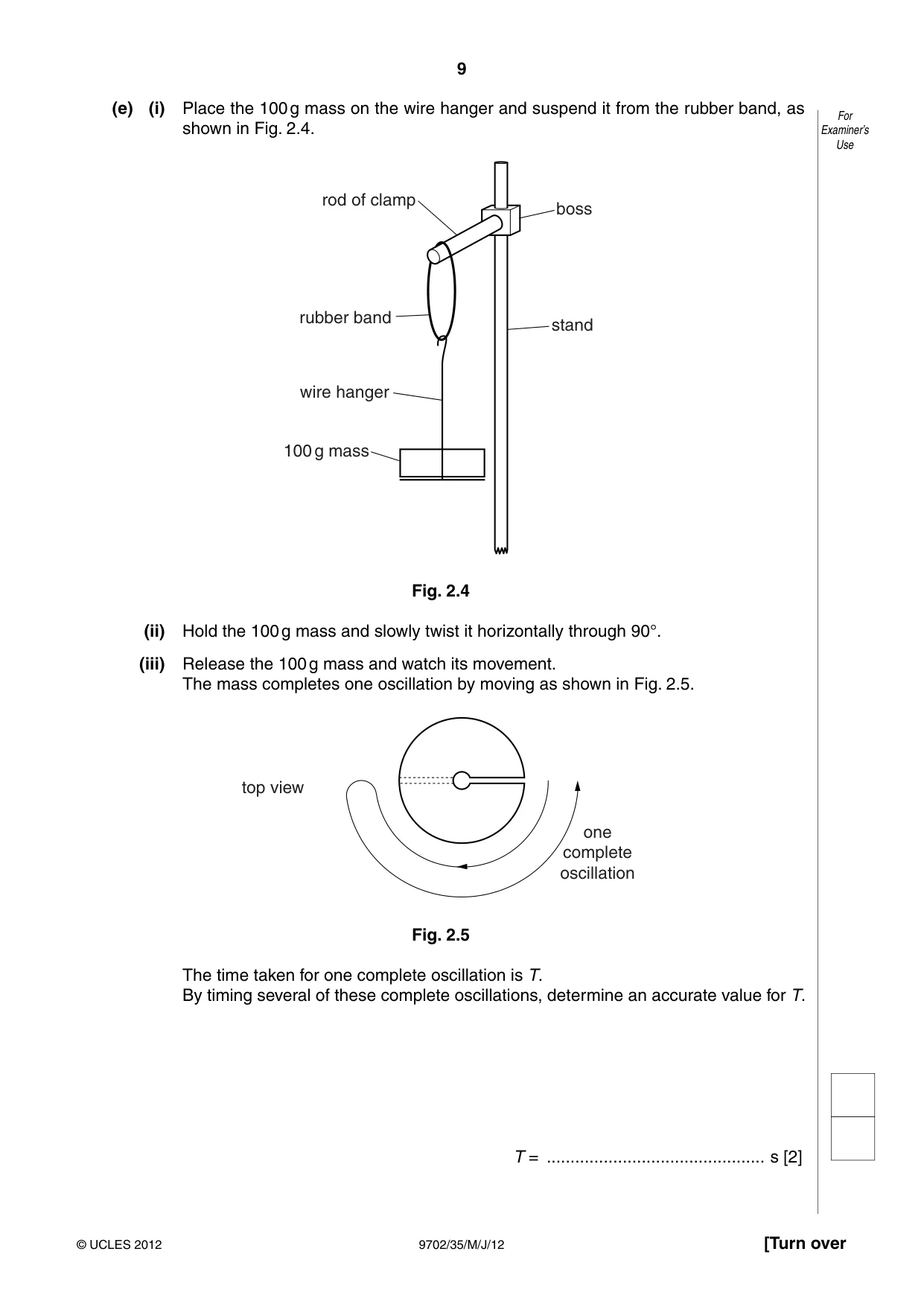 Cambridge A Level Physics 9702 2012 May/June Paper 3 · Variant 5 question paper, page 9 of 12