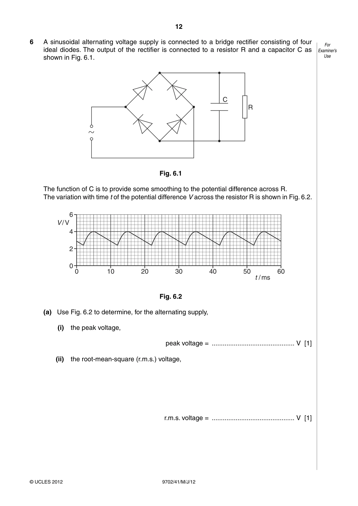 Cambridge A Level Physics 9702 2012 May/June Paper 4 · Variant 1 question paper, page 12 of 24
