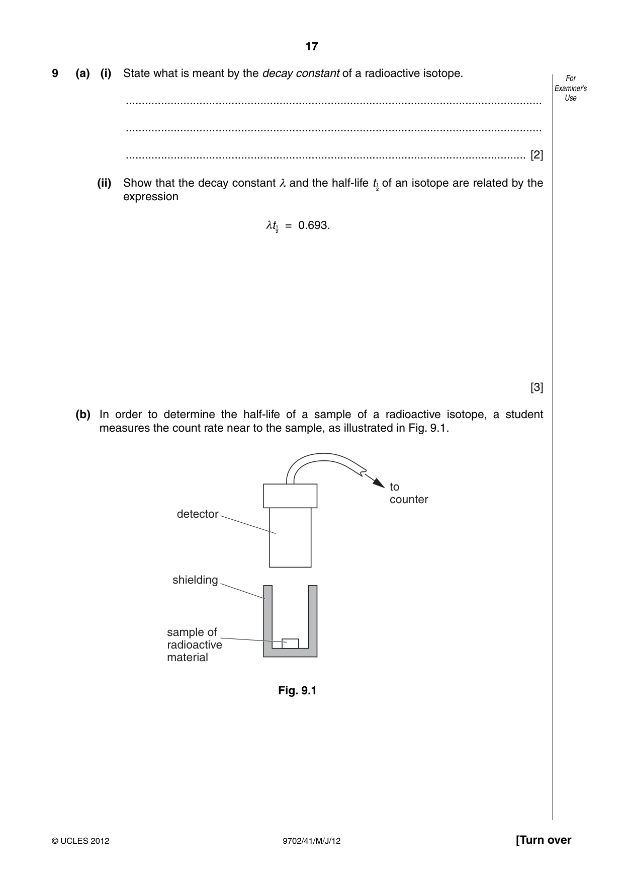 Cambridge A Level Physics 9702 2012 May/June Paper 4 · Variant 1 question paper, page 17 of 24