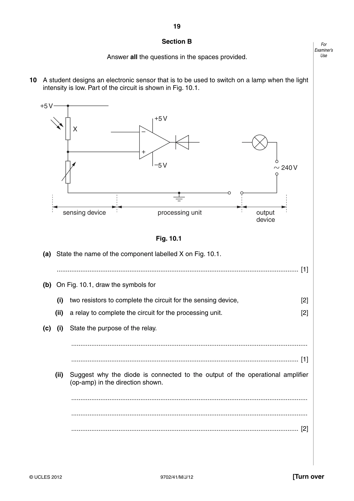 Cambridge A Level Physics 9702 2012 May/June Paper 4 · Variant 1 question paper, page 19 of 24