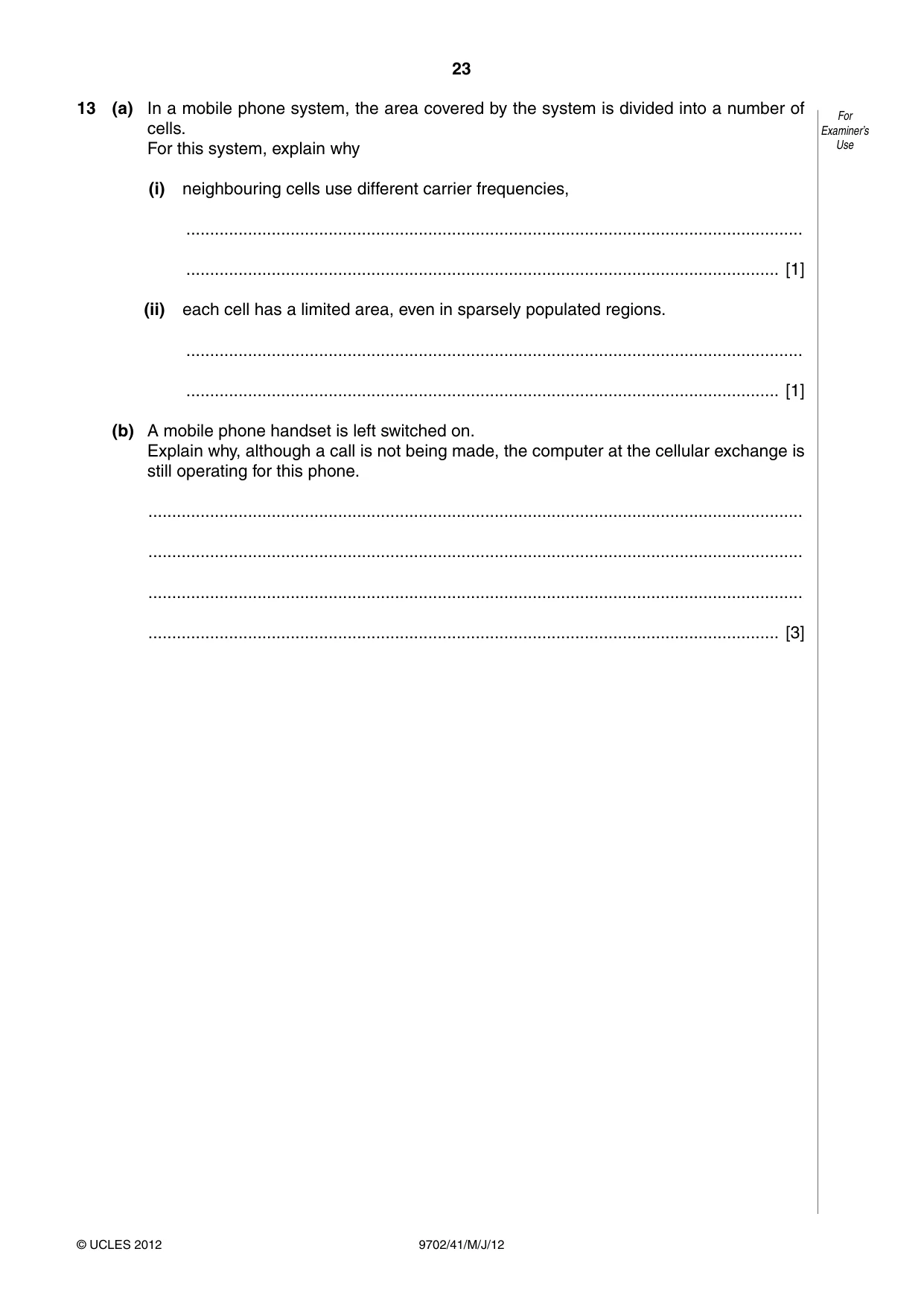 Cambridge A Level Physics 9702 2012 May/June Paper 4 · Variant 1 question paper, page 23 of 24