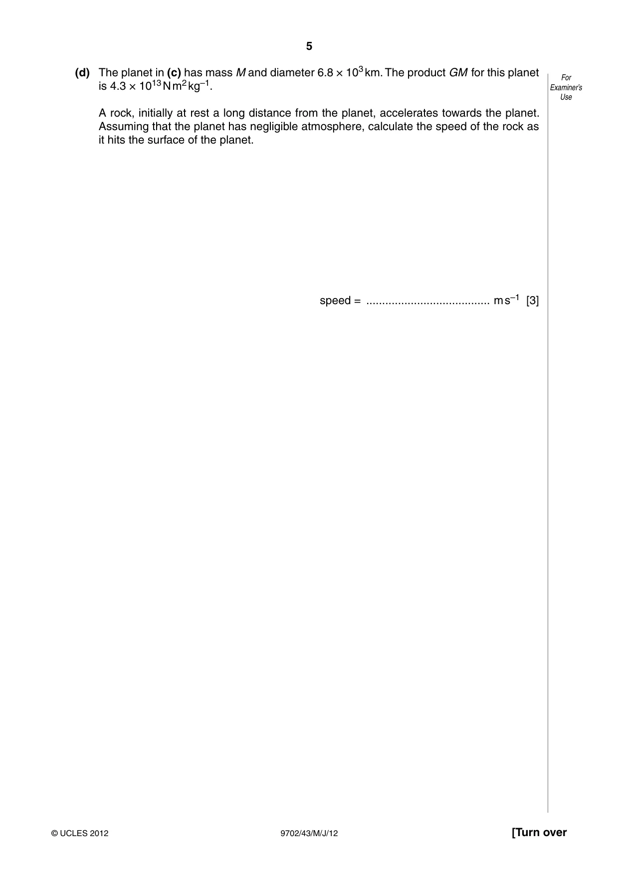 Cambridge A Level Physics 9702 2012 May/June Paper 4 · Variant 3 question paper, page 5 of 24
