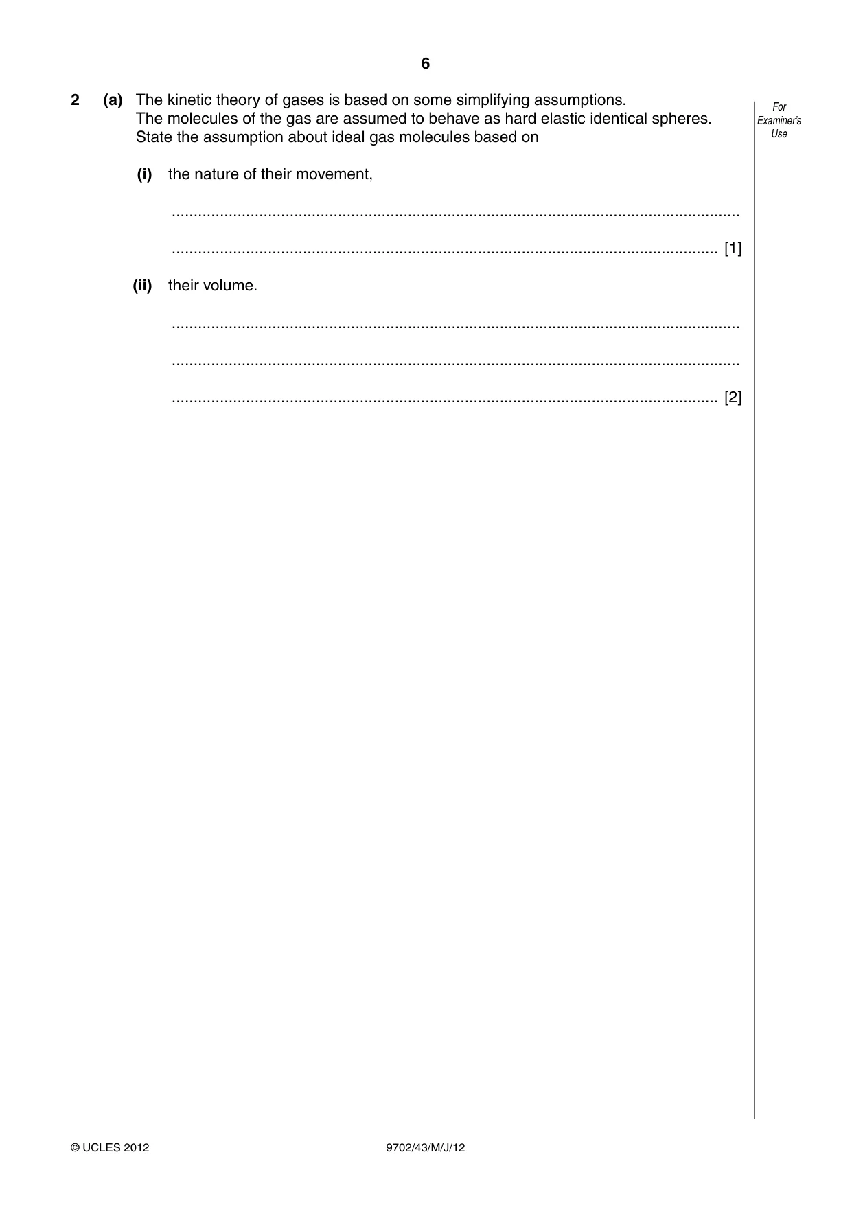 Cambridge A Level Physics 9702 2012 May/June Paper 4 · Variant 3 question paper, page 6 of 24