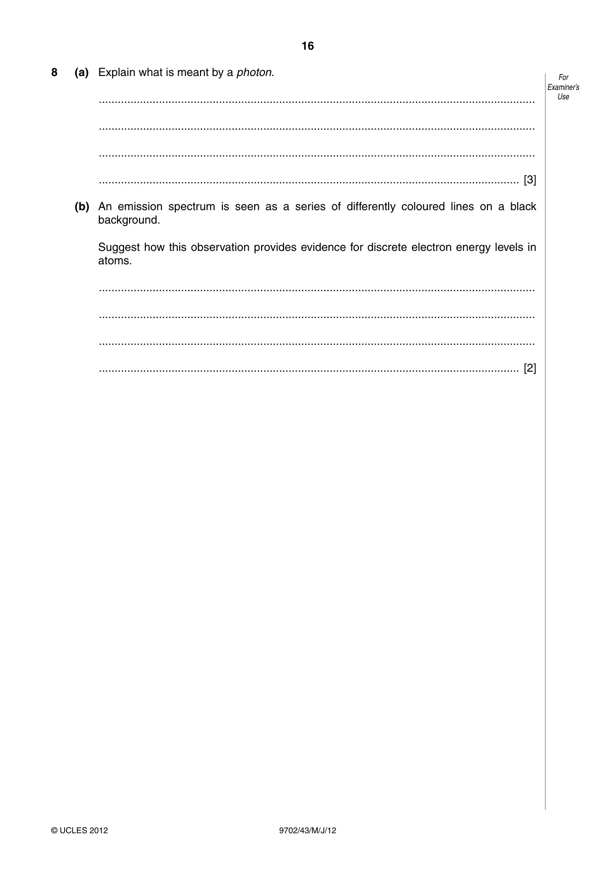 Cambridge A Level Physics 9702 2012 May/June Paper 4 · Variant 3 question paper, page 16 of 24