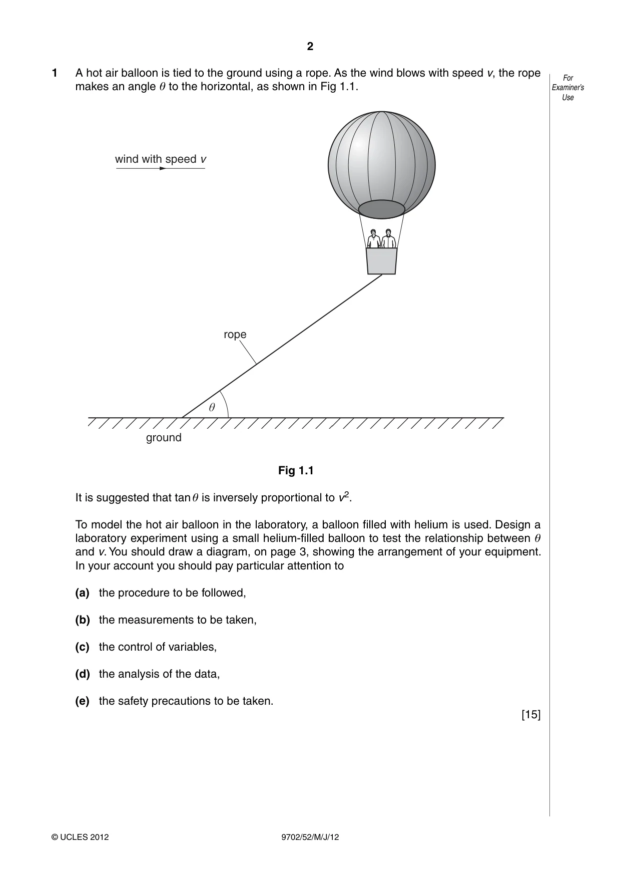 Cambridge A Level Physics 9702 2012 May/June Paper 5 · Variant 2 question paper, page 2 of 8
