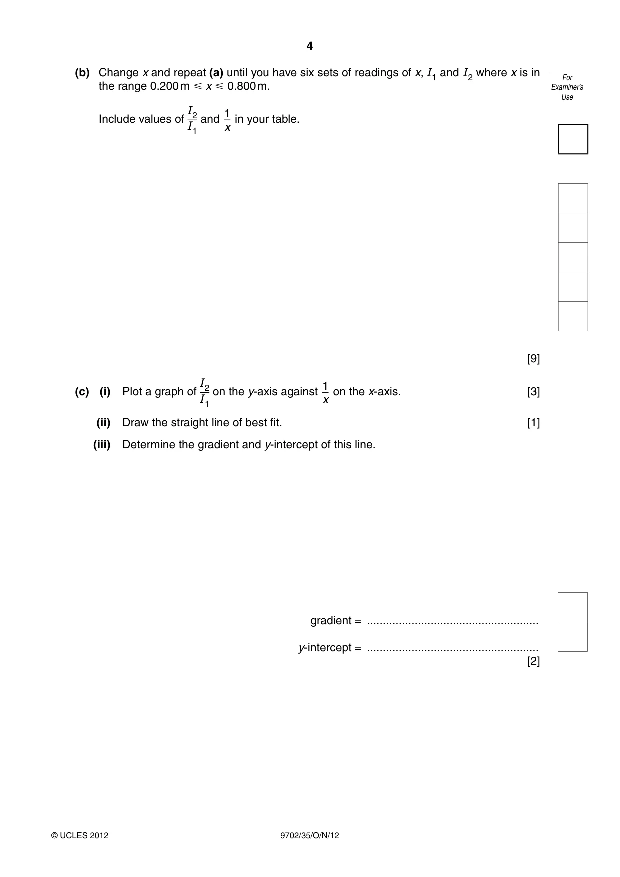 Cambridge A Level Physics 9702 2012 Oct/Nov Paper 3 · Variant 5 question paper, page 4 of 12
