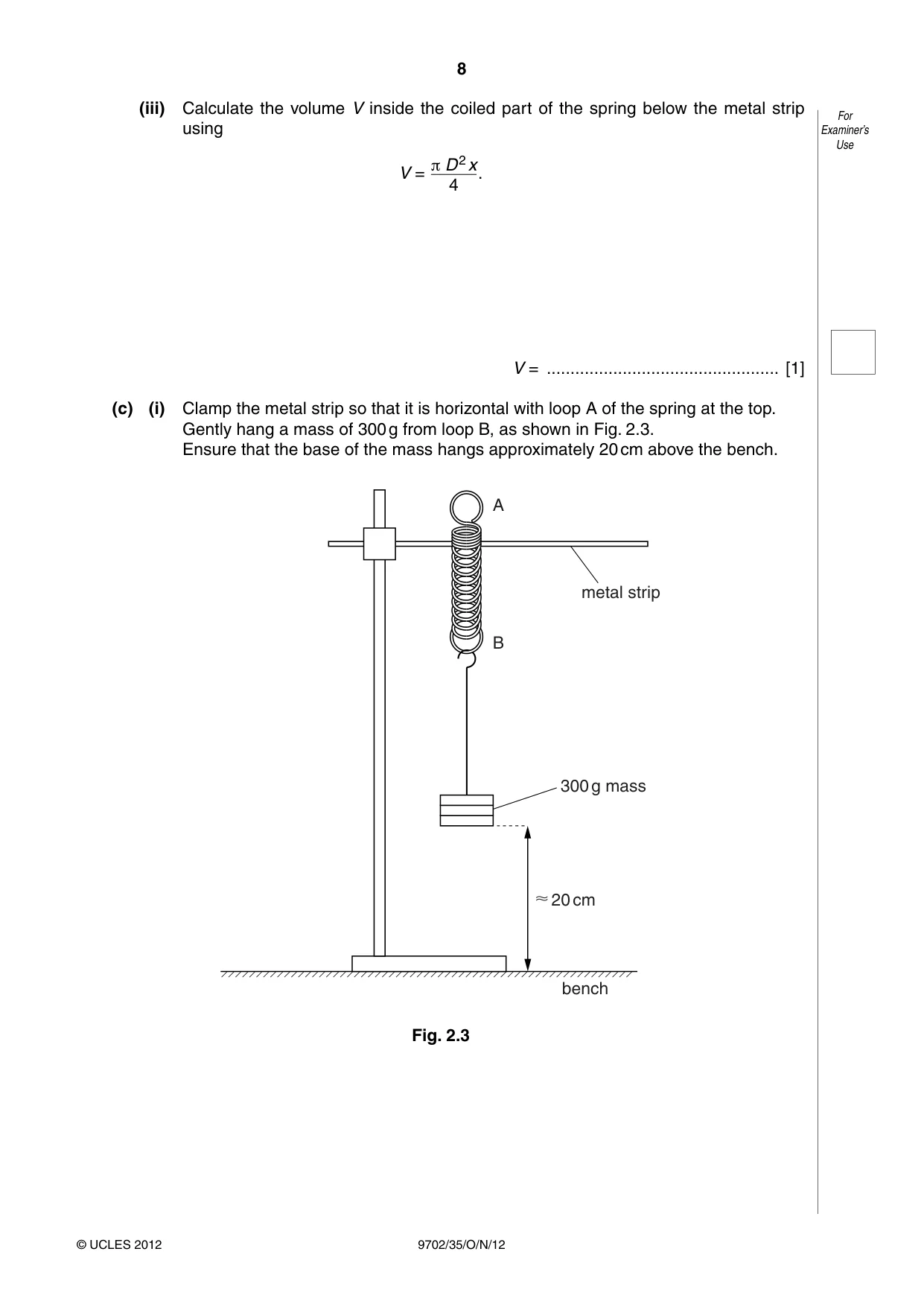 Cambridge A Level Physics 9702 2012 Oct/Nov Paper 3 · Variant 5 question paper, page 8 of 12
