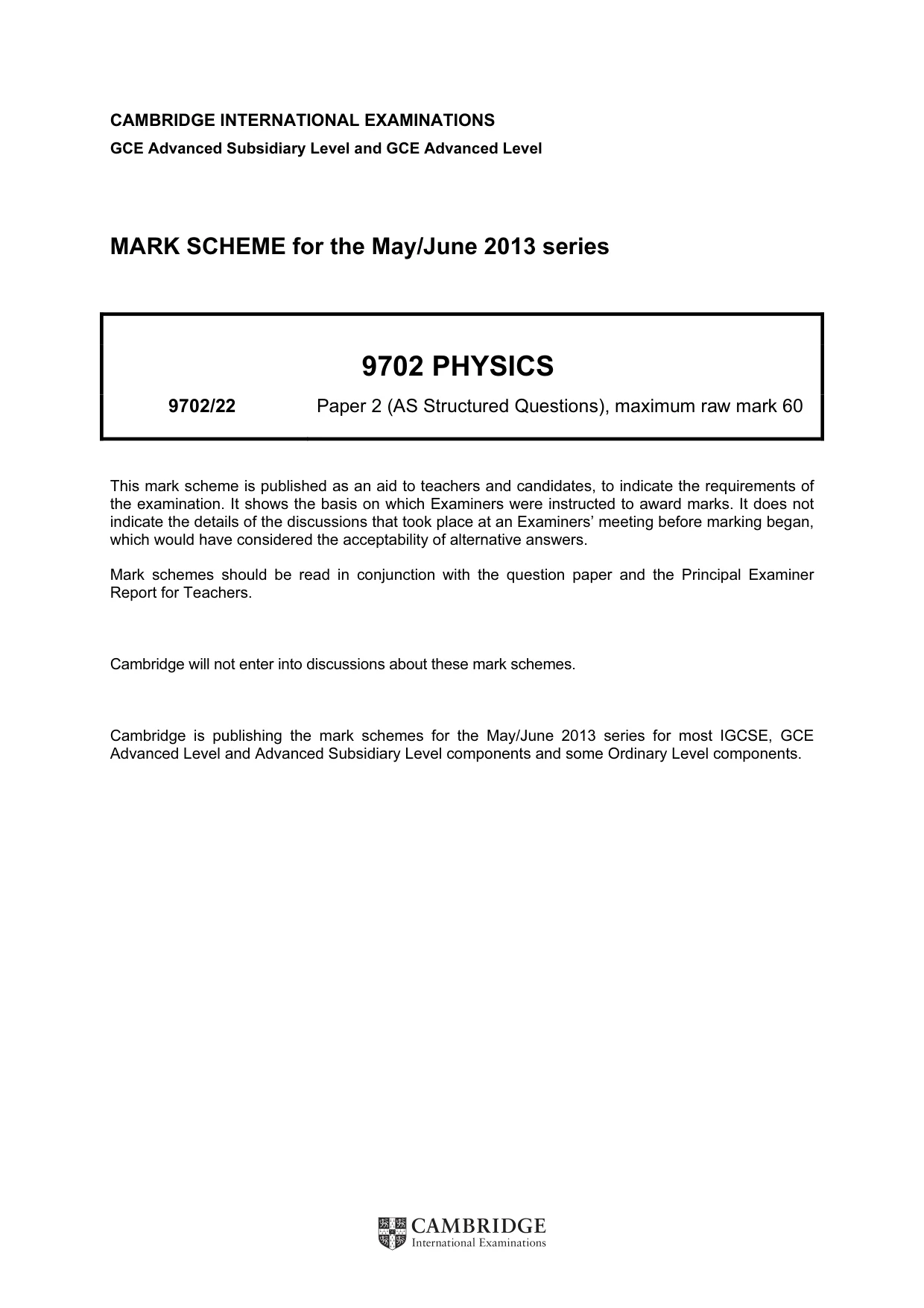 Mark scheme, page 1 of 4
