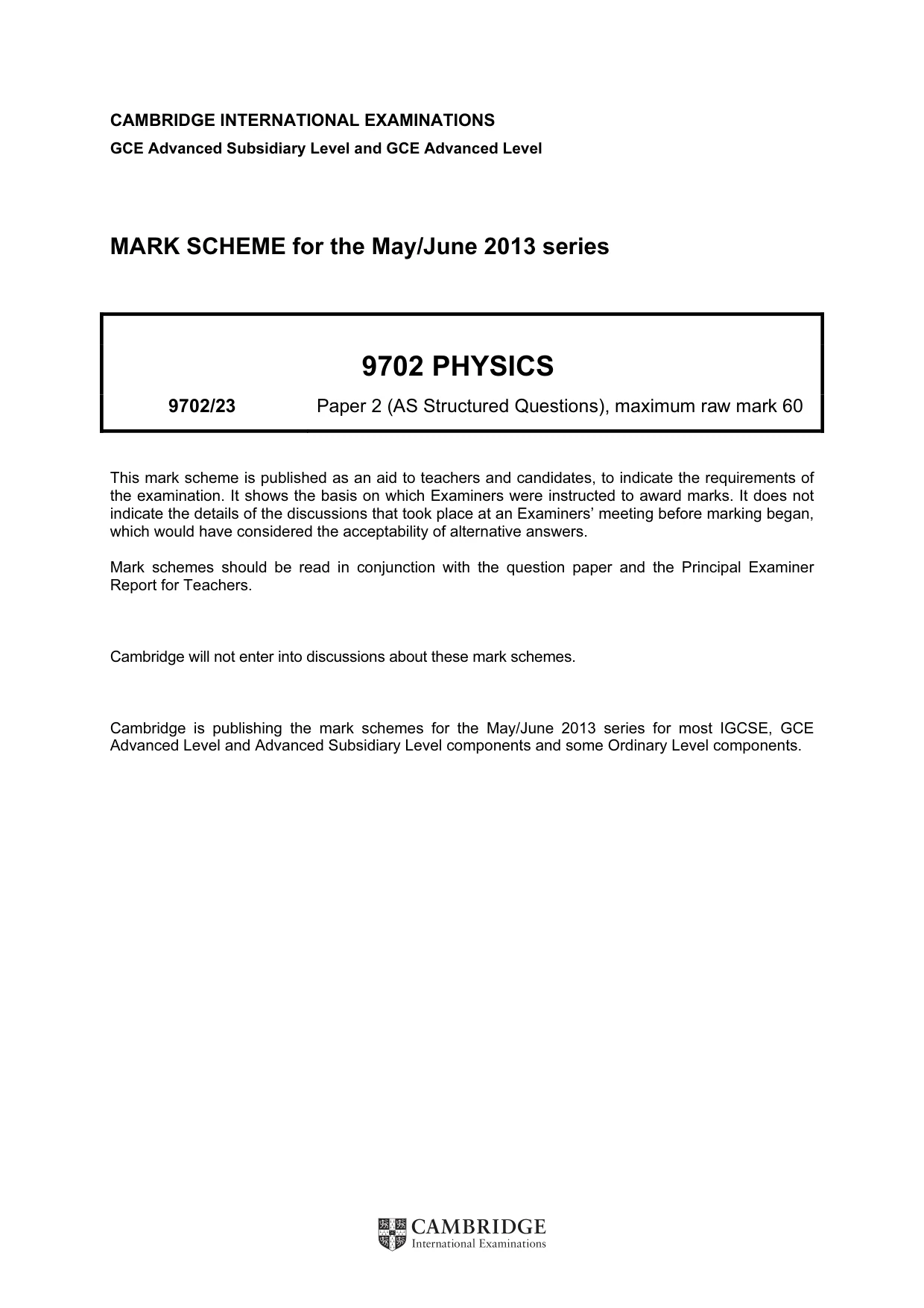Mark scheme, page 1 of 4