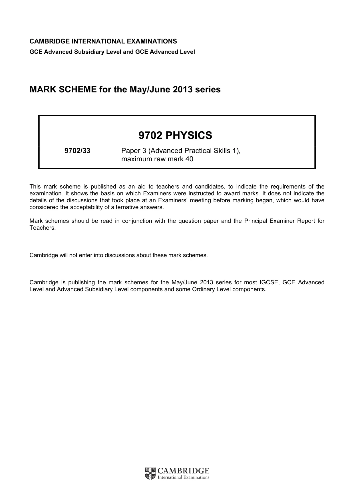 Mark scheme, page 1 of 4