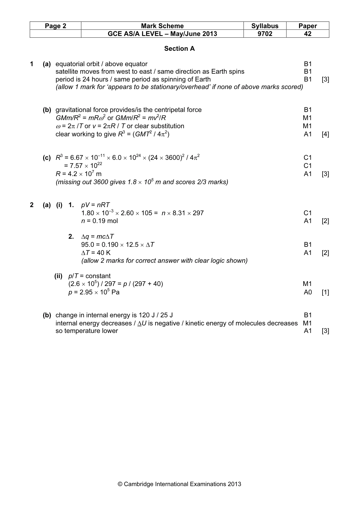 Mark scheme, page 2 of 7