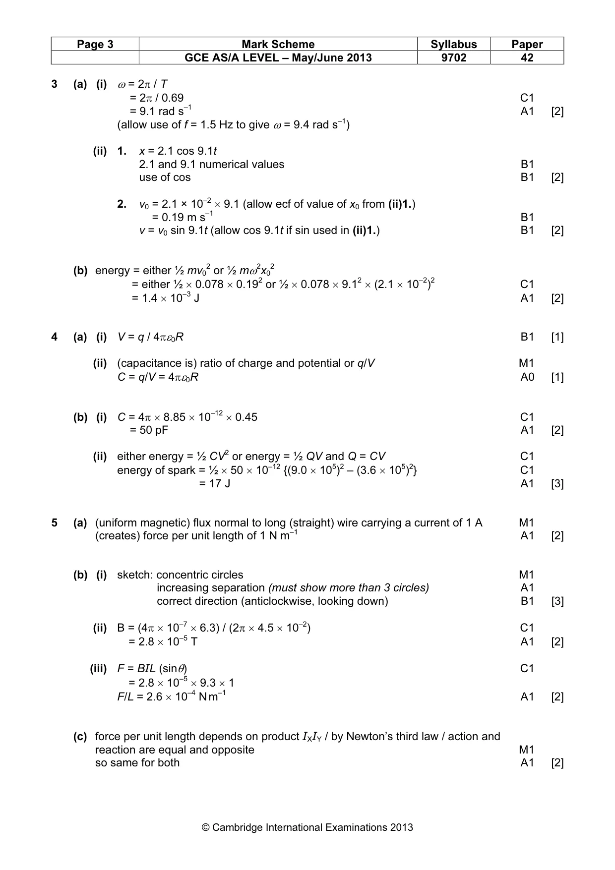Mark scheme, page 3 of 7