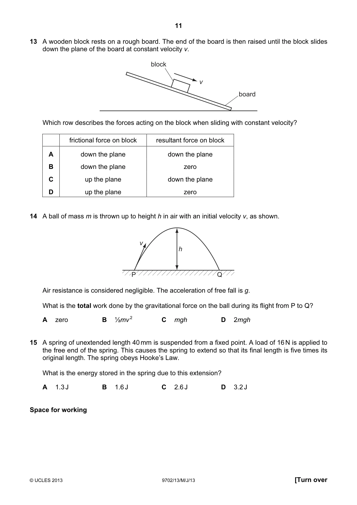 Cambridge A Level Physics 9702 2013 May/June Paper 1 · Variant 3 question paper, page 11 of 28