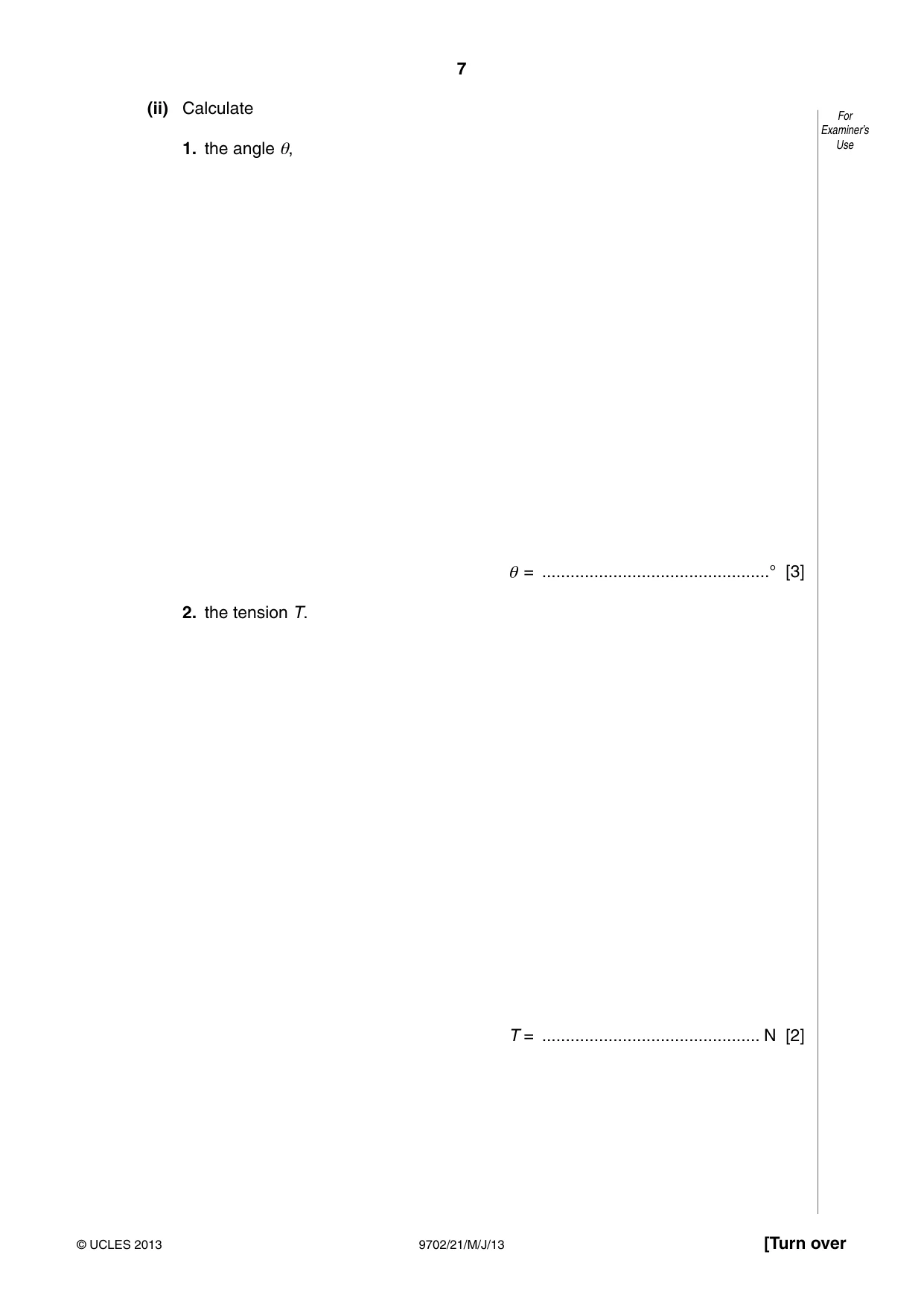 Cambridge A Level Physics 9702 2013 May/June Paper 2 · Variant 1 question paper, page 7 of 16