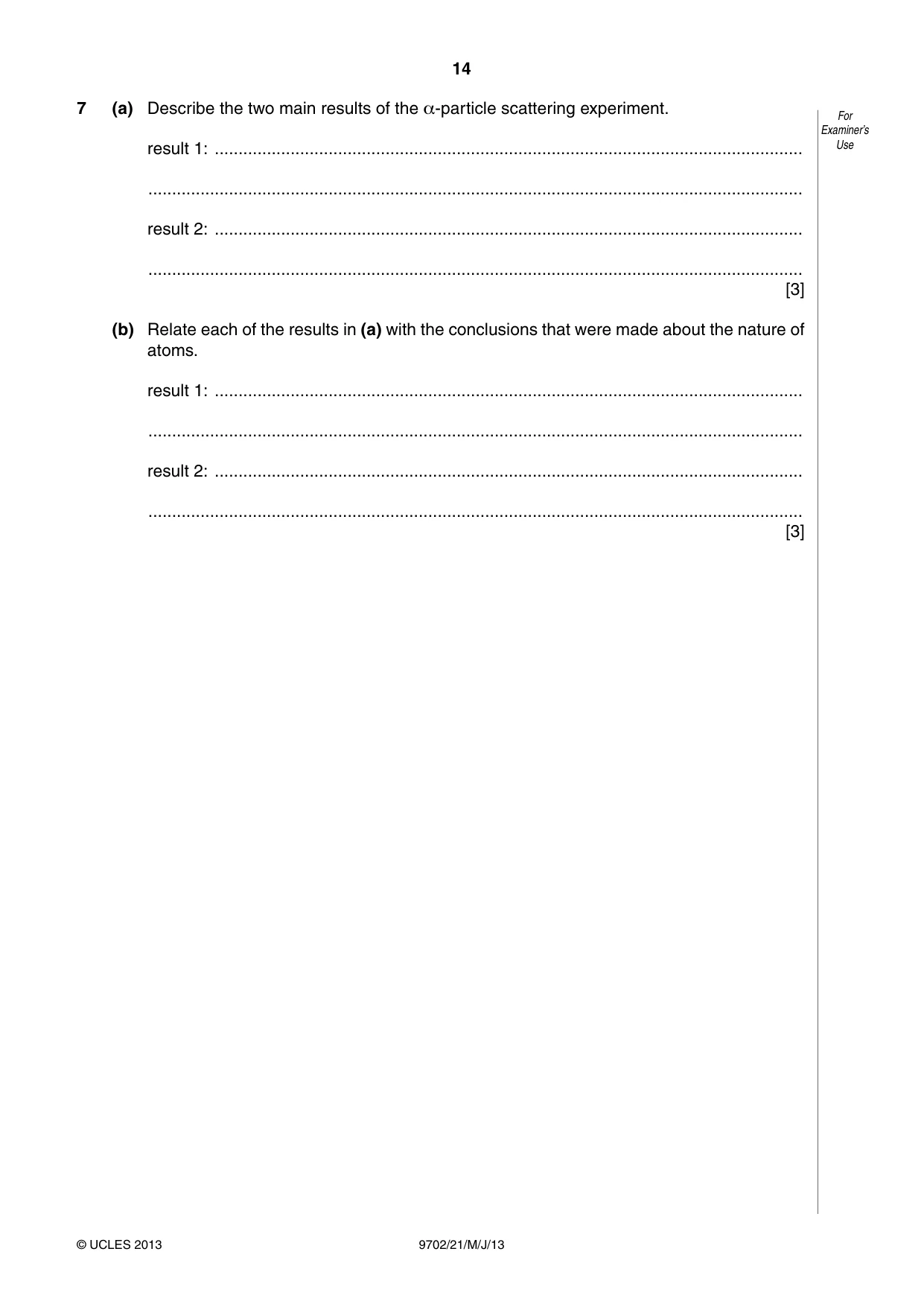 Cambridge A Level Physics 9702 2013 May/June Paper 2 · Variant 1 question paper, page 14 of 16