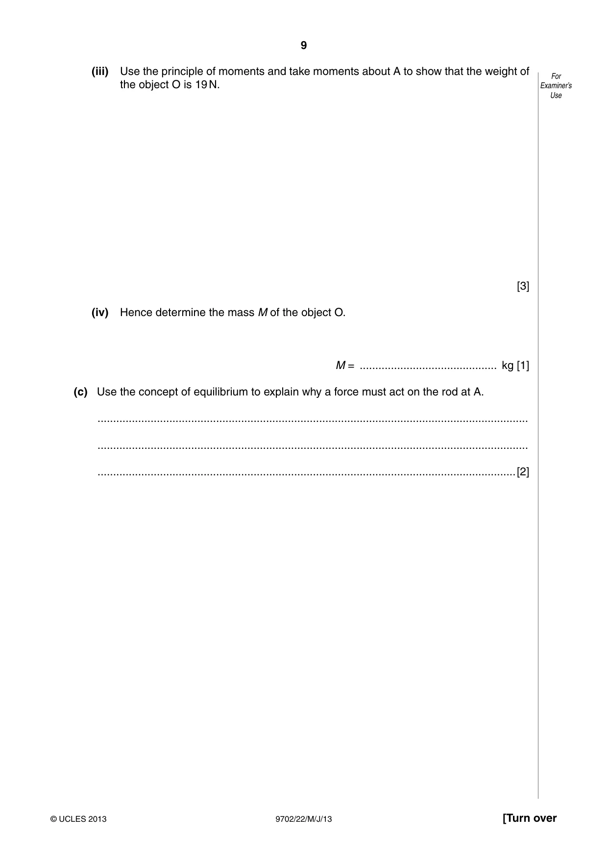Cambridge A Level Physics 9702 2013 May/June Paper 2 · Variant 2 question paper, page 9 of 16