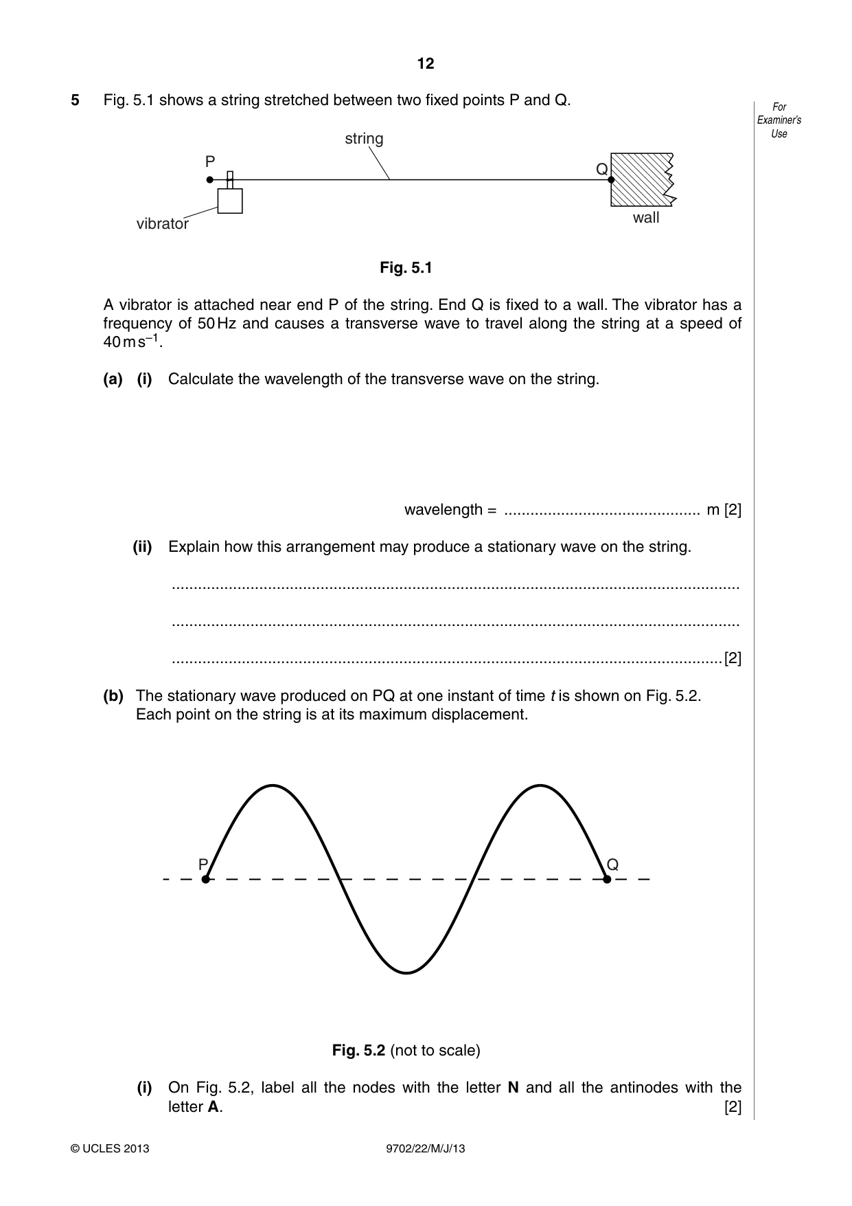 Cambridge A Level Physics 9702 2013 May/June Paper 2 · Variant 2 question paper, page 12 of 16