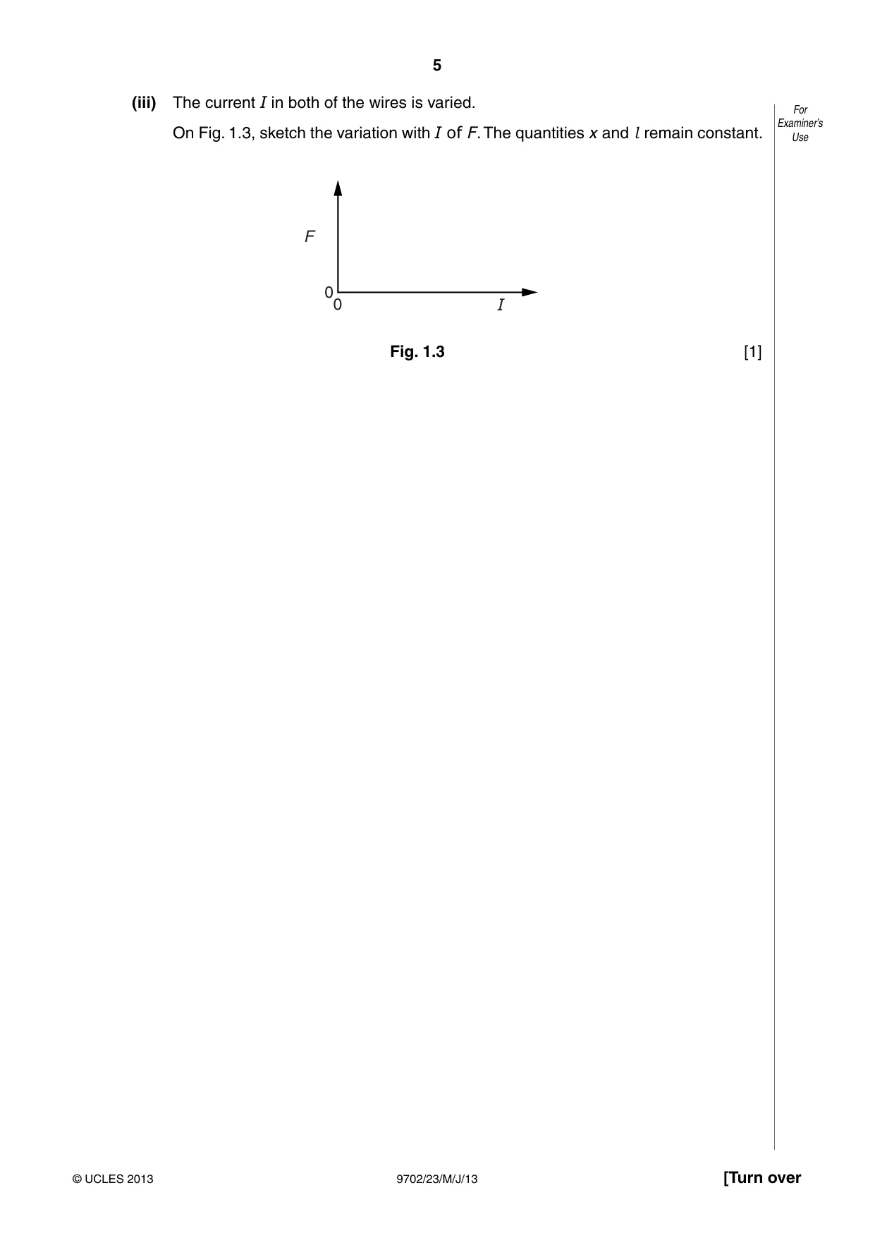 Cambridge A Level Physics 9702 2013 May/June Paper 2 · Variant 3 question paper, page 5 of 16