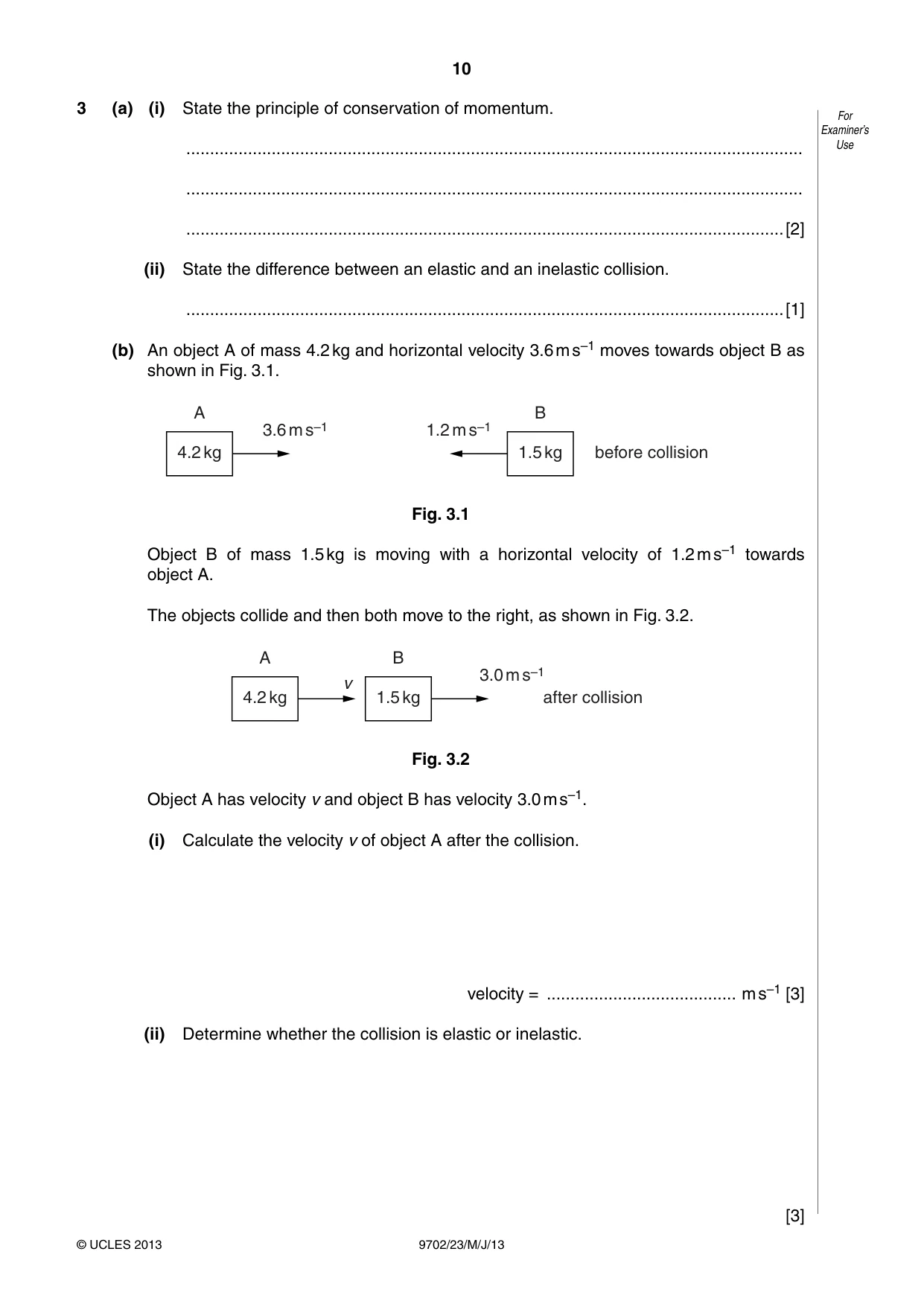 Cambridge A Level Physics 9702 2013 May/June Paper 2 · Variant 3 question paper, page 10 of 16