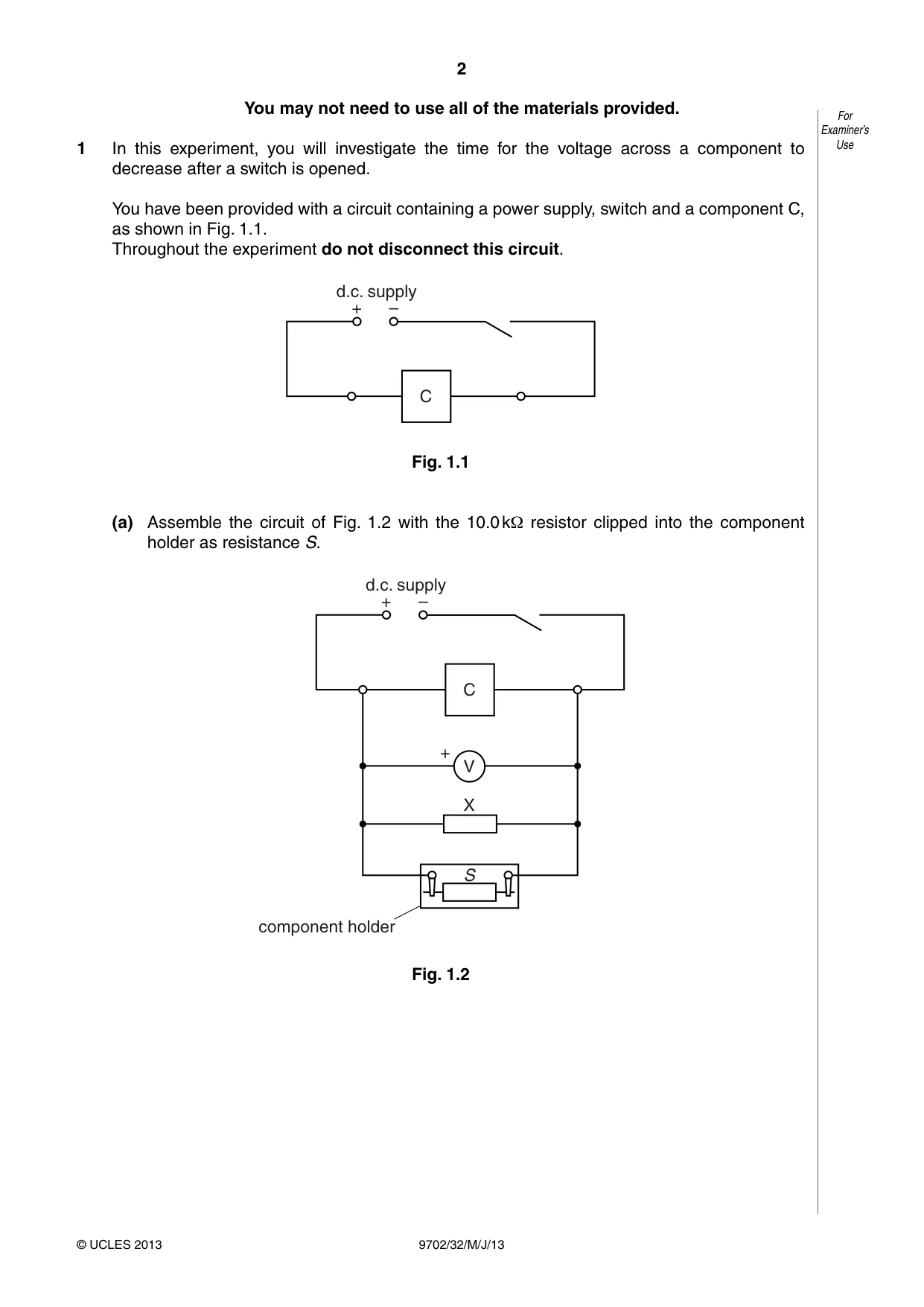 Cambridge A Level Physics 9702 2013 May/June Paper 3 · Variant 2 question paper, page 2 of 12