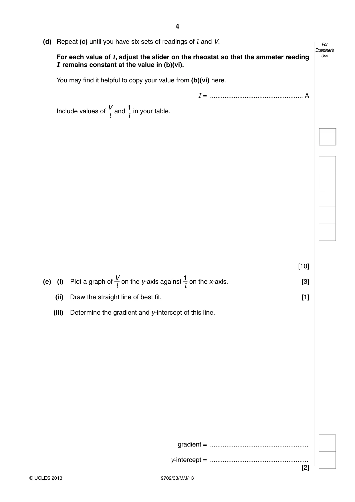 Cambridge A Level Physics 9702 2013 May/June Paper 3 · Variant 3 question paper, page 4 of 12