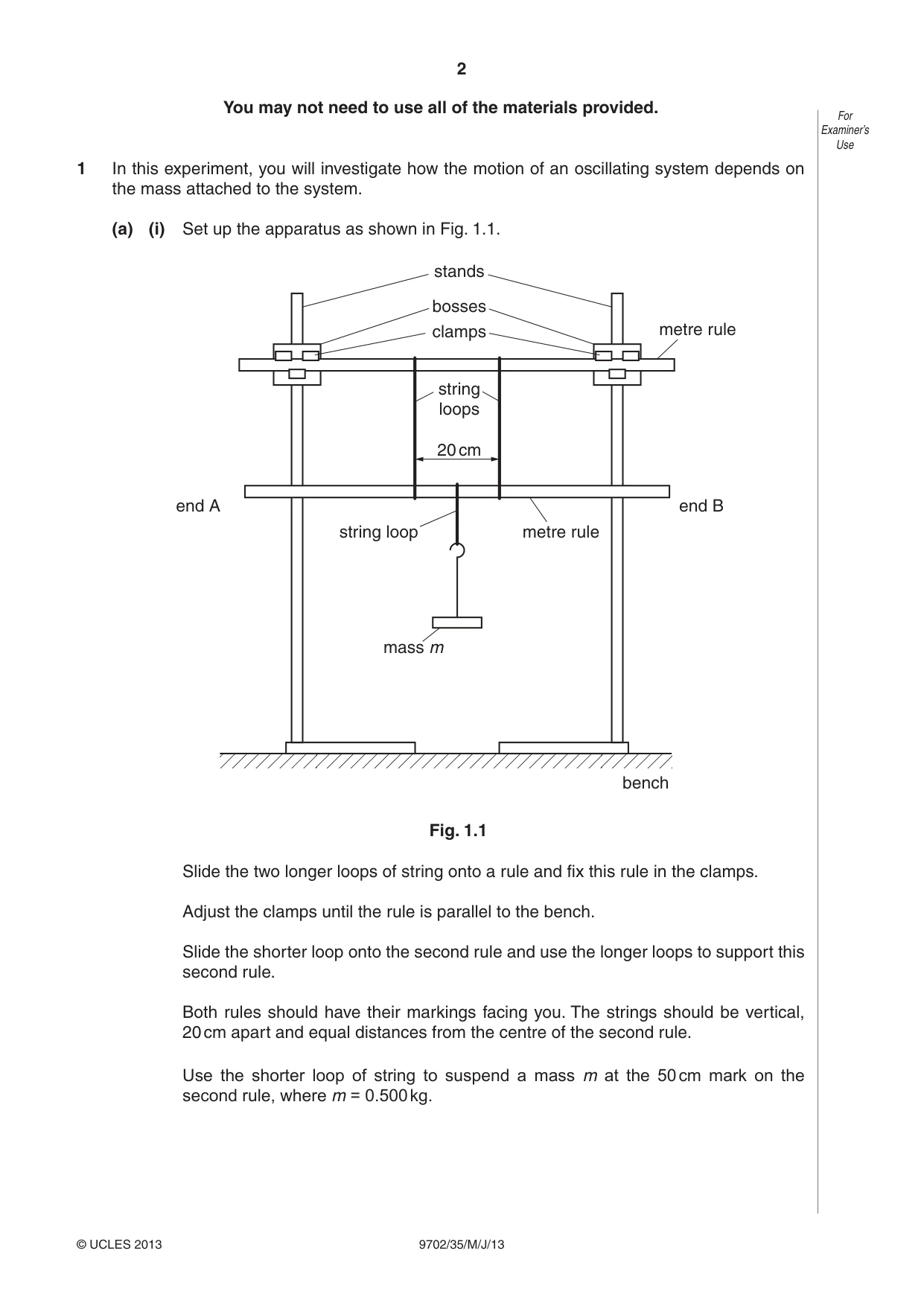 Cambridge A Level Physics 9702 2013 May/June Paper 3 · Variant 5 question paper, page 2 of 12